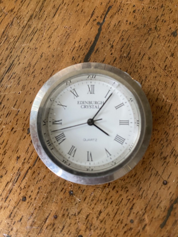 Edinburgh Crystal Clock Without Crystal Frame