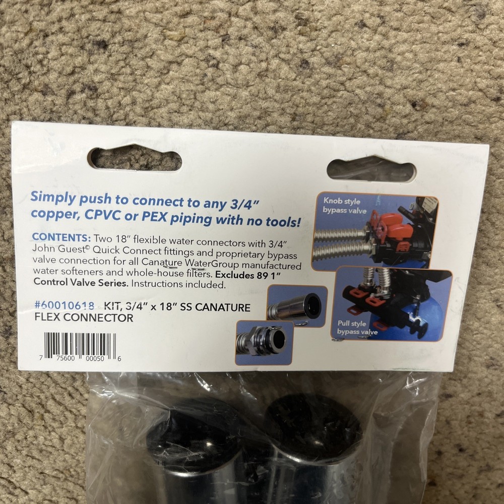 60010618 3/4" X 18" FLEX CONNECTORS QC (2PCS)