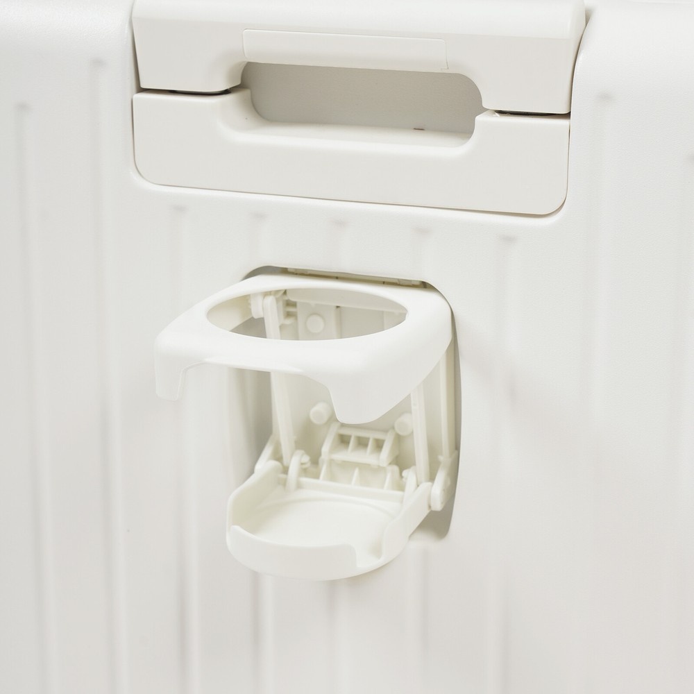 18" front Open Multi-function Suitcase Password Suitcase W/ USB Port+Cup holder