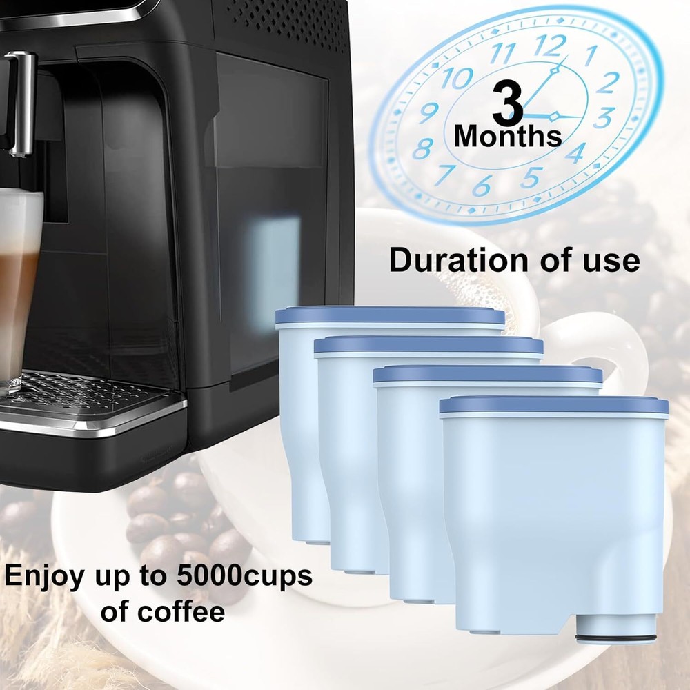 4Pack Coffee Machine Filters Compatible with AquaClean CA6903