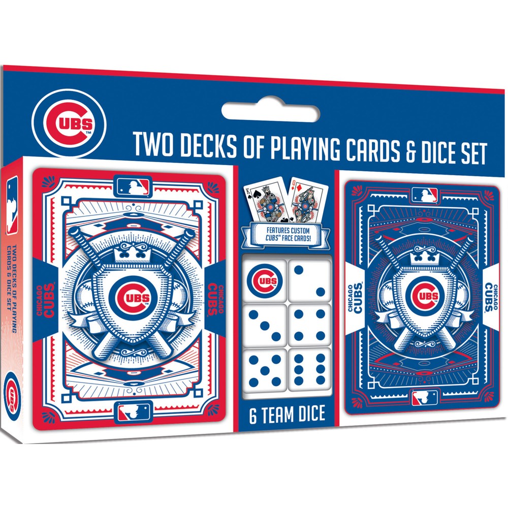 MasterPieces - Chicago Cubs - MLB 2-Pack Playing Cards & Dice Set