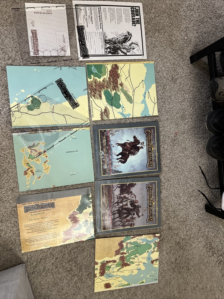 Forgotten Realms Campaign Set AD&D Box Set Complete Never Opened the Books/Maps