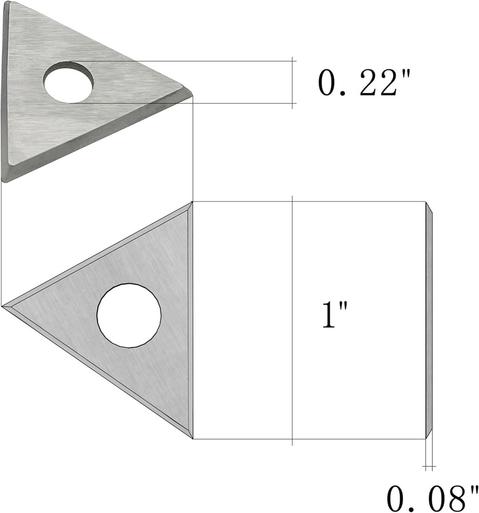 Paint scraper with carbide blade Double-sided reversible replacement