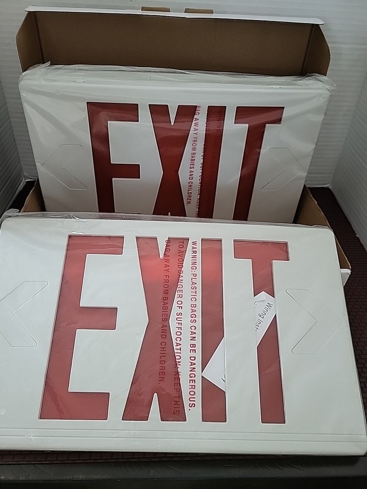 Exitronix emergency lighting Thermo Plastic LED EXIT SIGN VEX Series