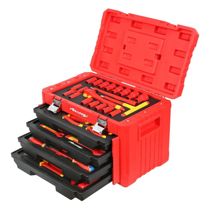 64pcs Vde Tools With 4 Drawer Tool Box