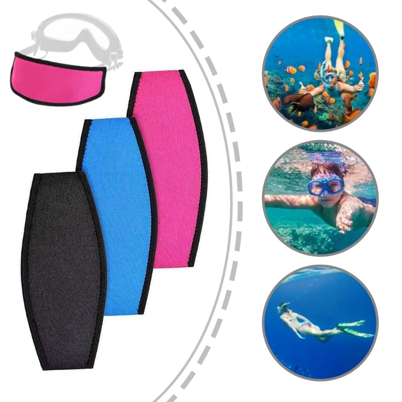 Neoprene Facepiece Strap Cover Hair Protector Wrap Comfortable Diving Wrapping
