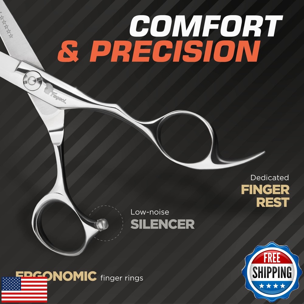 Fagaci Professional Hair Scissors 6" - Extremely Sharp Blades, Fine Cutting S