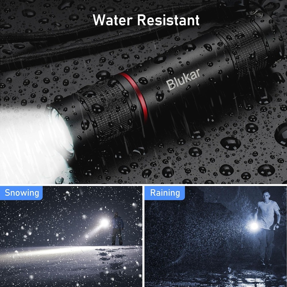 Flashlight Rechargeable, High Lumens Flashlight, Super Bright Small LED Flash...