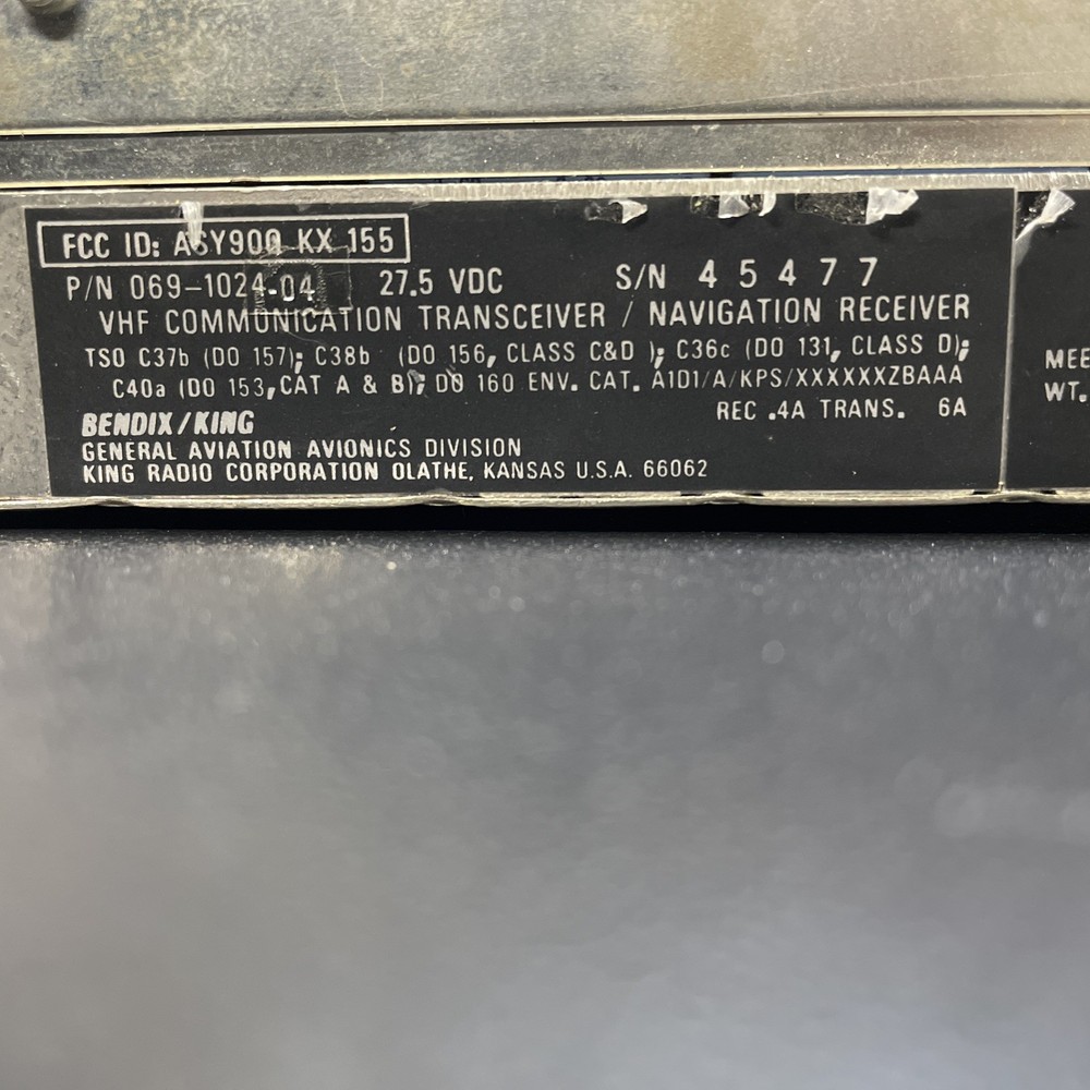 Bendix King KX 155 NAV/COM w/ GS - 28V