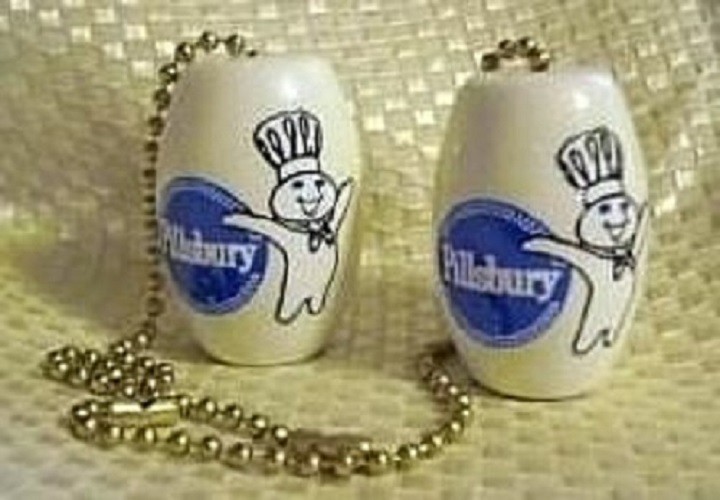 A Charming Set of 2 Pillsbury Ceiling Light/ Fan Pulls