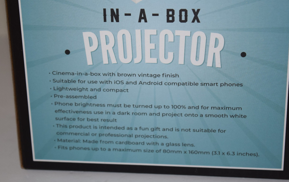 In-A-Box projector Open Box