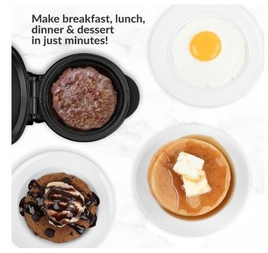 MyMimi 550-Watt Red Pancake Griddle