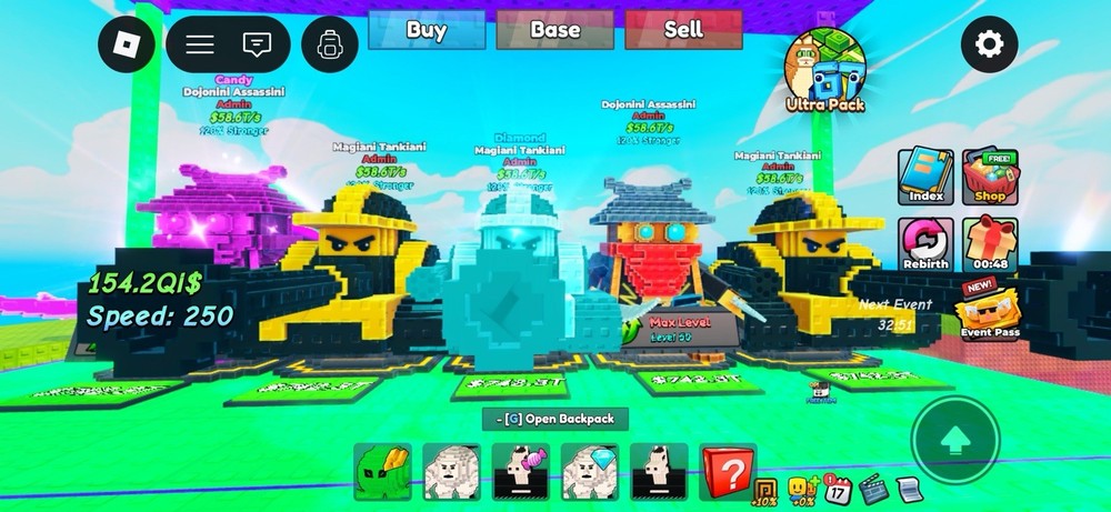 BE A LUCKY BLOCK admin Level 50 120% Stronger