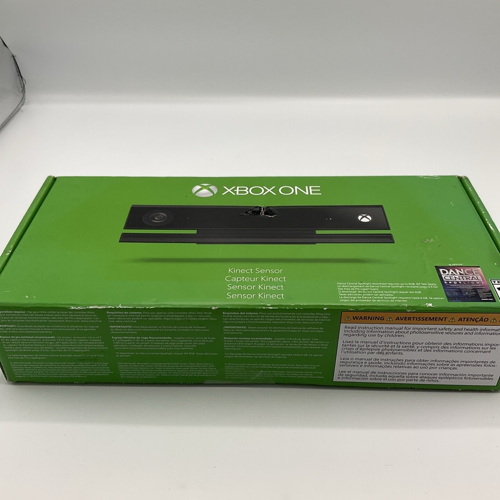 NEW Microsoft Xbox One Kinect Motion Sensor Black SEALED Damage See Pics