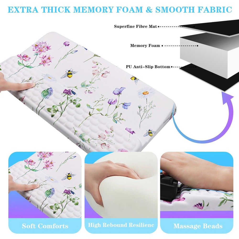 Computer Keyboard Stand with Wrist Rest Ergonomic Tilted Keyboard Holder - Ke...