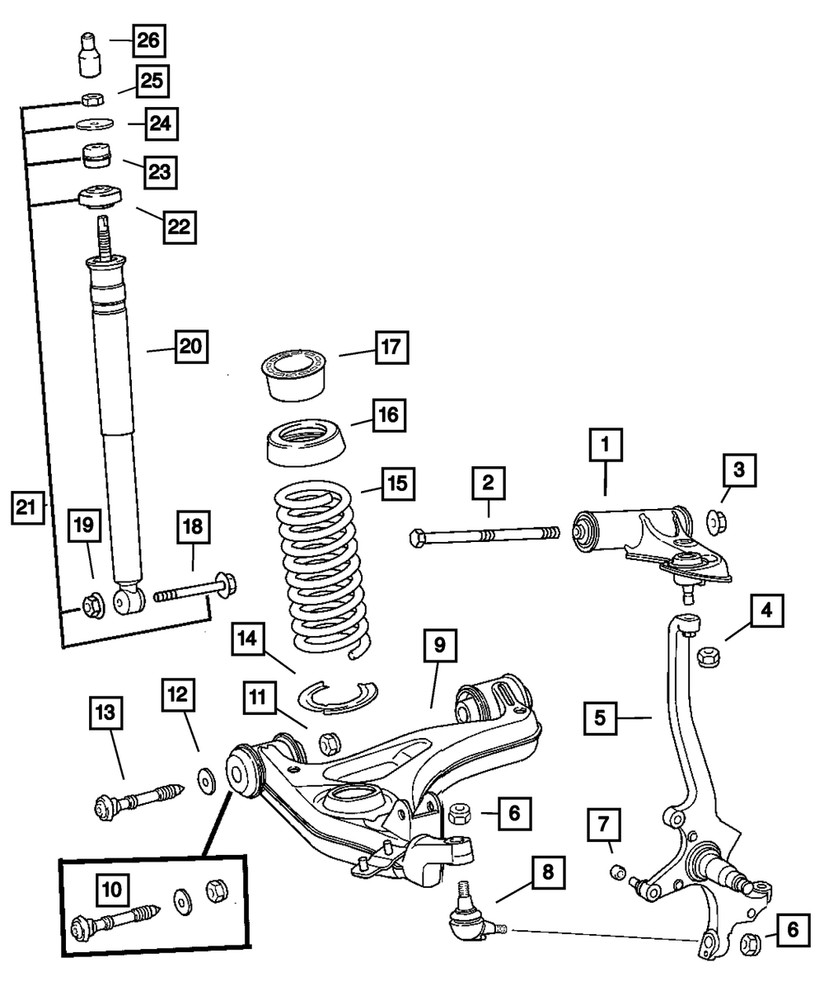 Genuine Mopar Front Knuckle Left 5139139AA