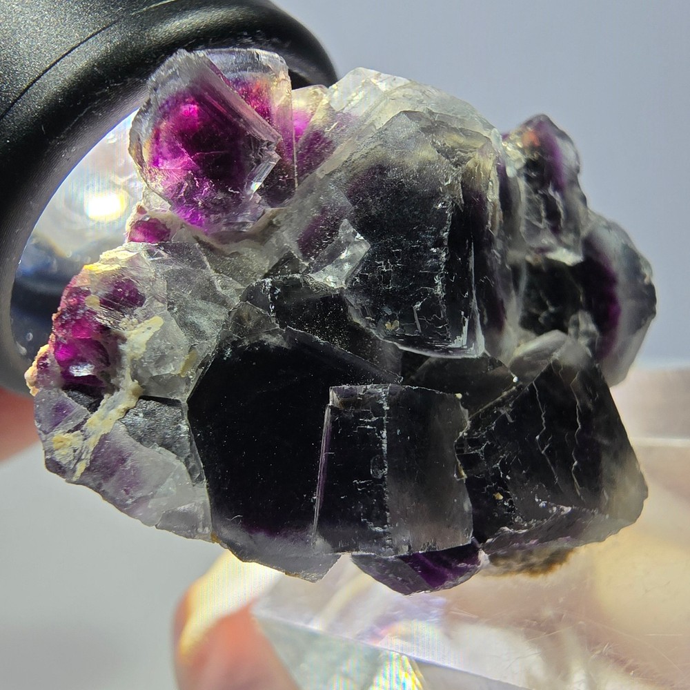 Phantom Fluorite Cube Specimen, purple Okorusu, Namibia 41*29*15mm