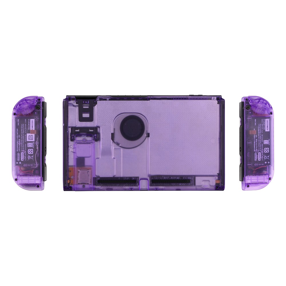 Clear Atomic Purple Full Set Housing Shell Case With Buttons for Nintendo Switch