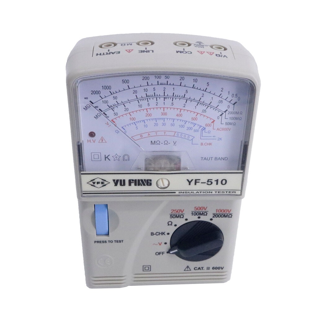 TENMARS YF-510 Pointer Type High Resistance Meter Insulation Tester 0~600V