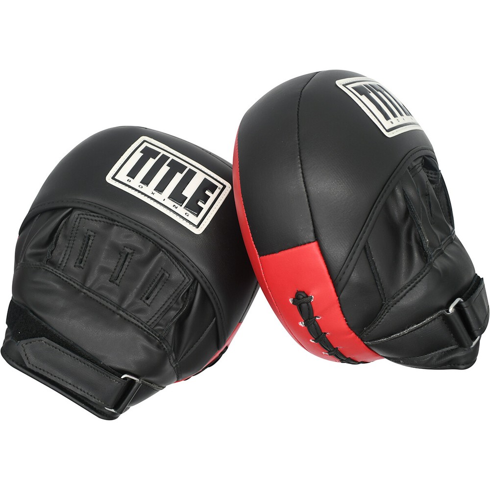 Title Boxing Double-Stuffed Jumbo Training Punch Mitts - Black/Red