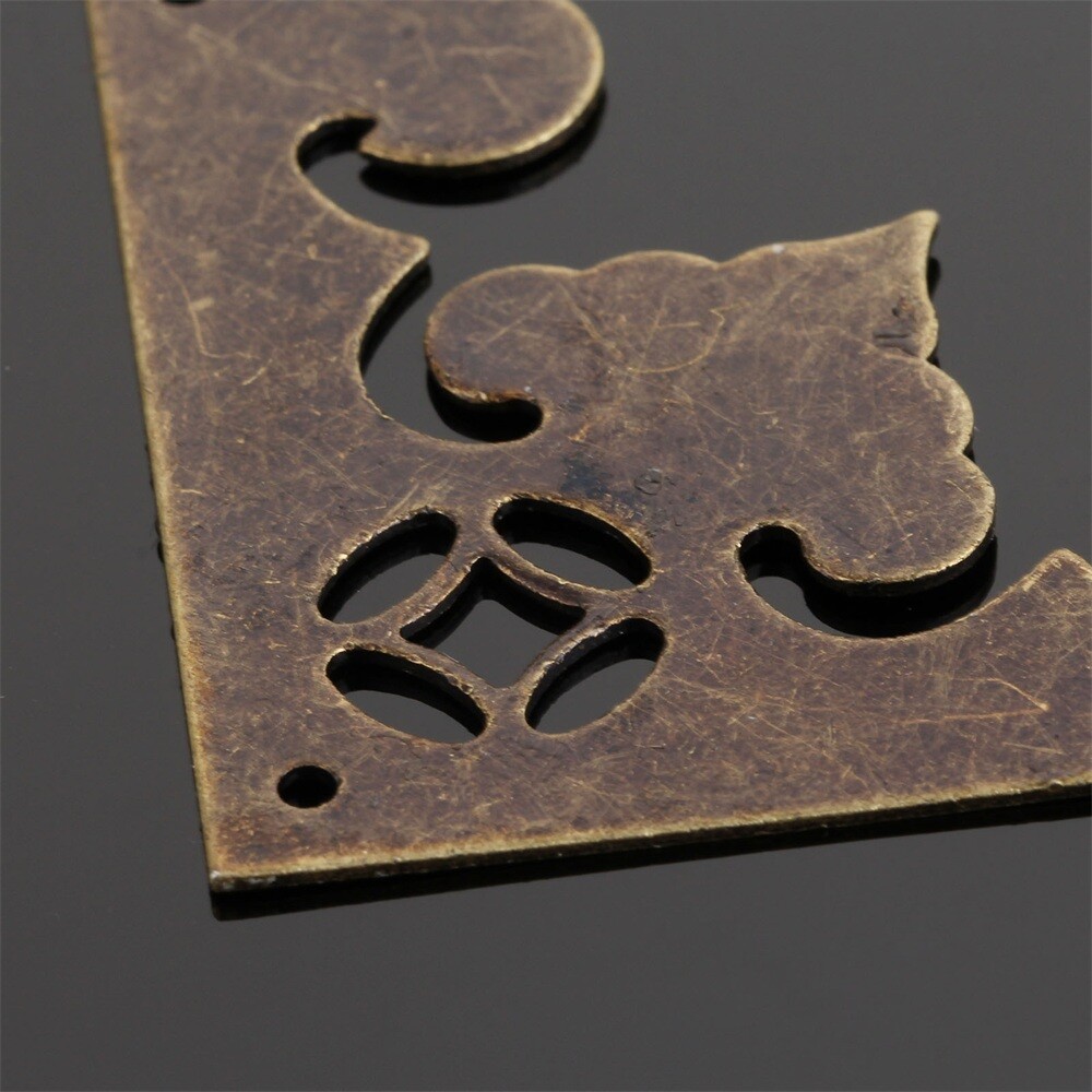 4Pcs Antique Decorative Corner Edge Protector for Jewelry Gift Box Table Cabinet