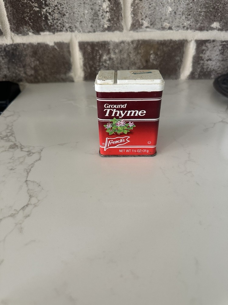 Vintage Ground Thyme Red Spice Can