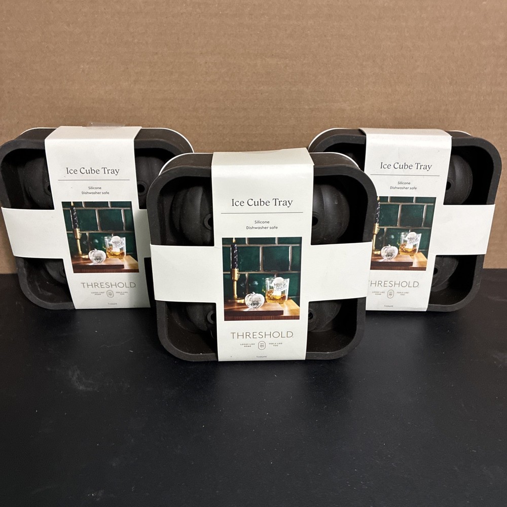 3 Jack O'Lantern Silicone Ice Cube Trays