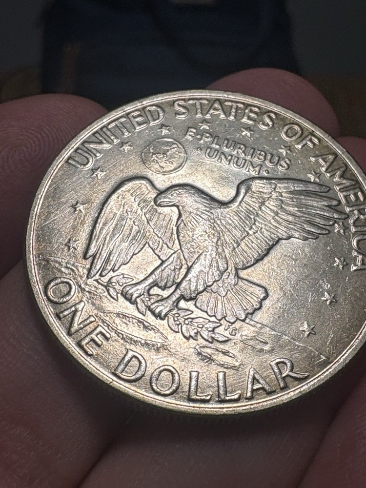 1971-S Eisenhower Incredible Rainbow Toner Silver Dollar