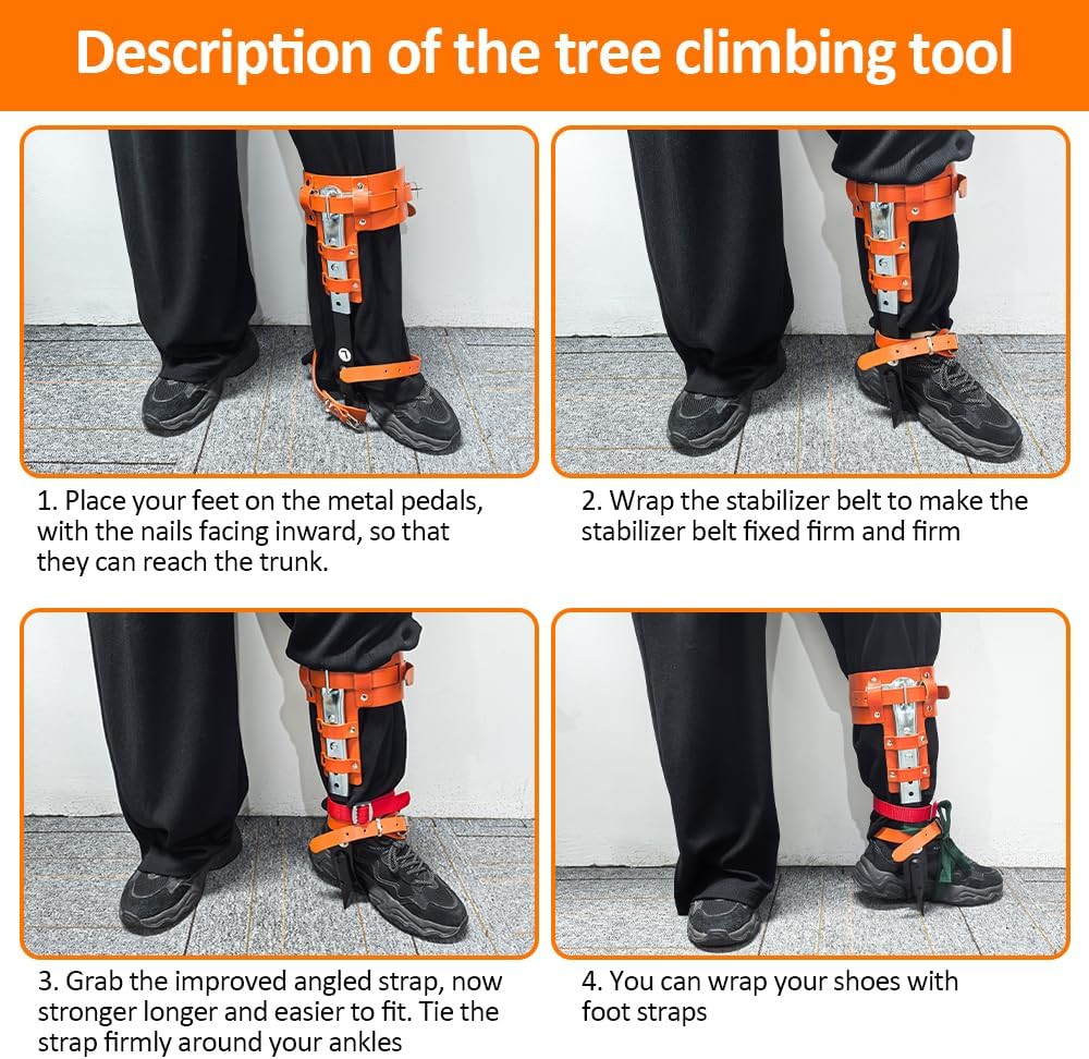 Tree Climbing Gear - Spikes for Hunting, Fruit Picking & Climbing Adventures