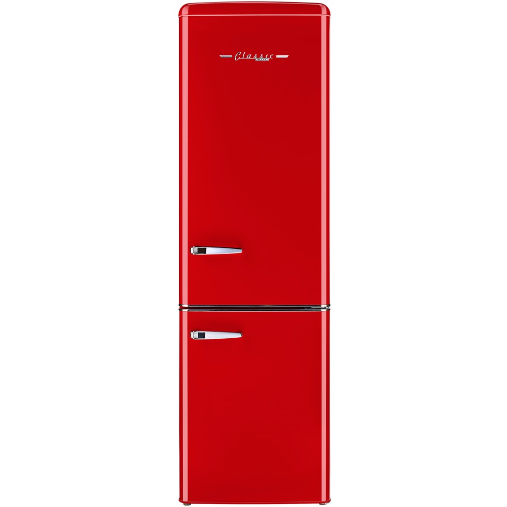 UNIQUE Classic Retro 21.6" 8.7 cu ft Bottom Freezer Refrigerator - Candy Red