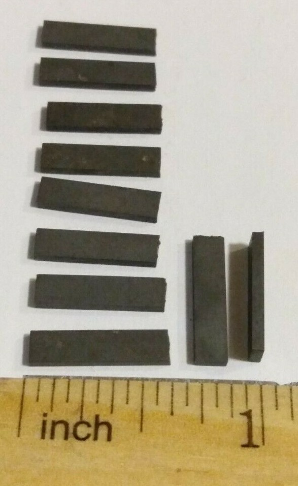 10pcs Tungsten Carbide Rectangular Insert Block Spacer Bar 1/16" x 1/8" x ~0.6"