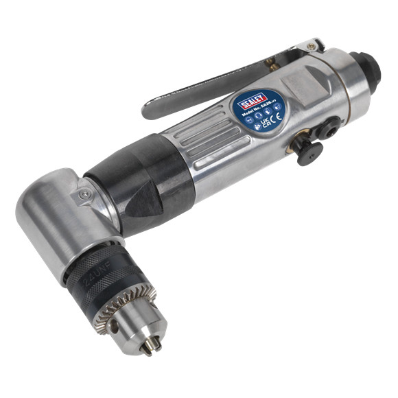 Sealey SA26 Air Angle Drill Ø10mm Reversible Action Workshop Garage Air Tool