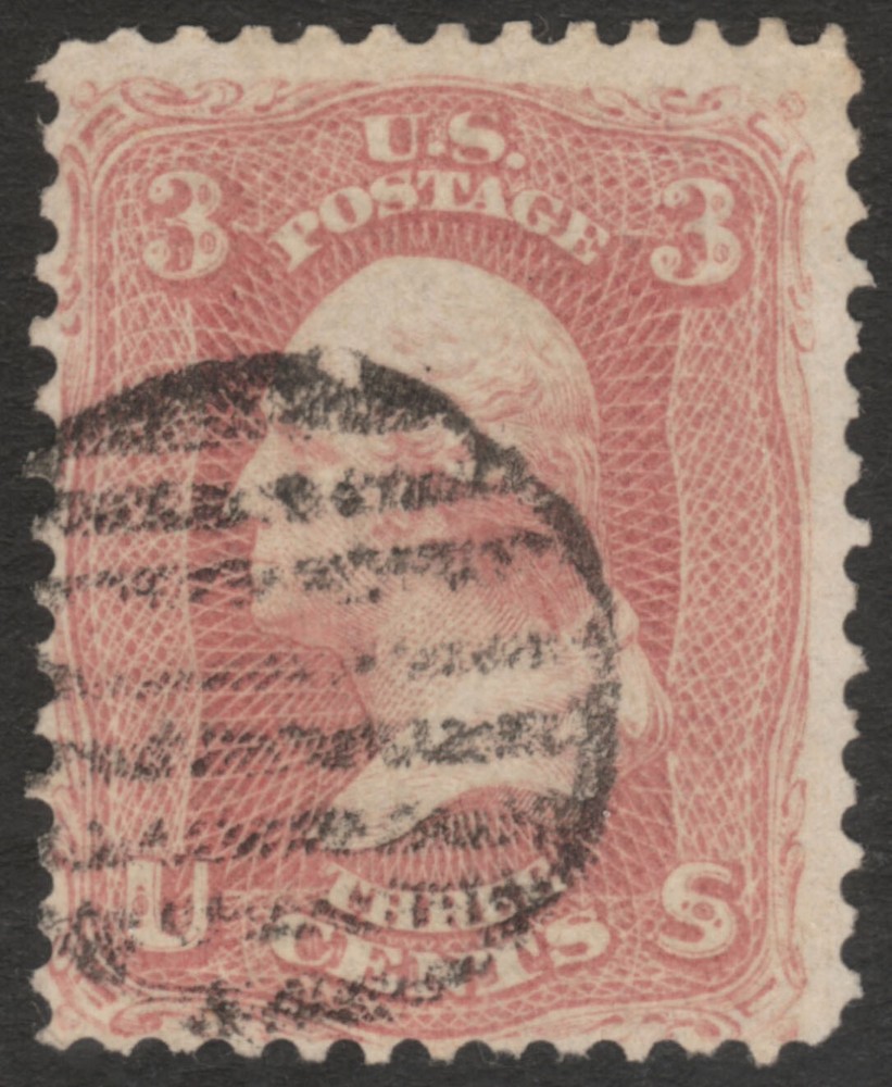 Scott #65 3 Cent 1861-62  Encircled Grid Fancy Cancel     65SP26_72
