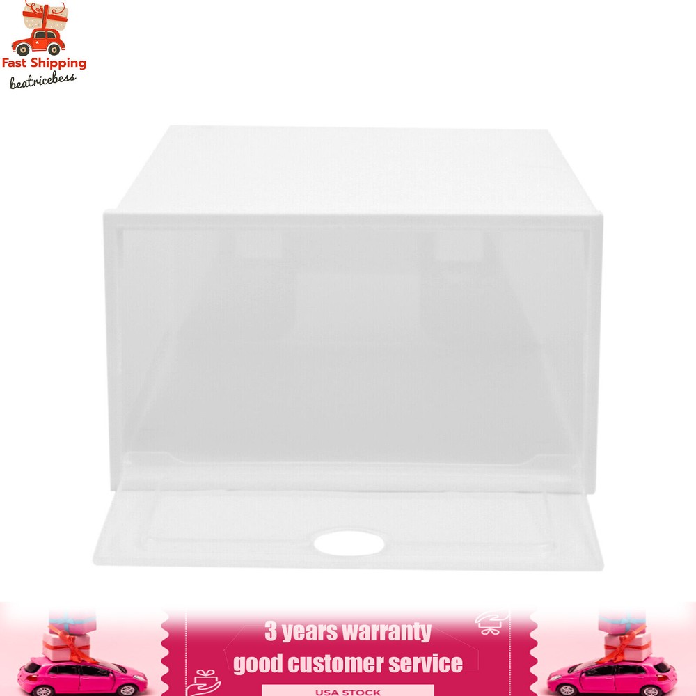 20Pcs Plastic Shoes Storage Box Stackable Display Case Sneaker Organizer Case