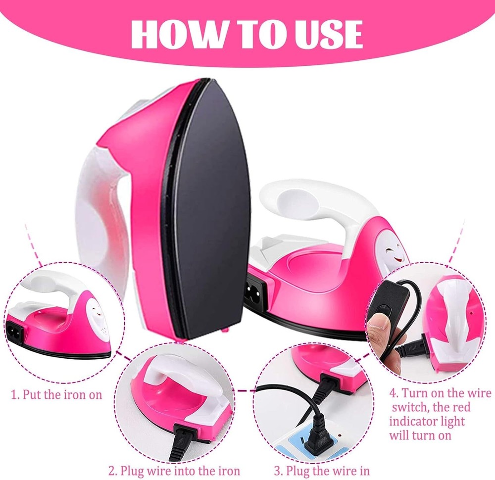 Professional Mini Heat Press Iron: Variable Temp for Smooth Ironing & Crafts