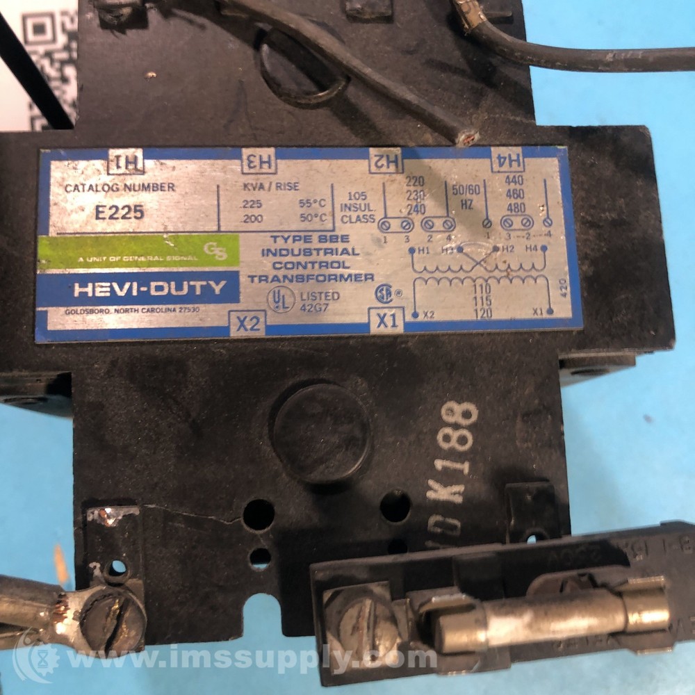 General Signal E225 Hevi-Duty Transformer USIP