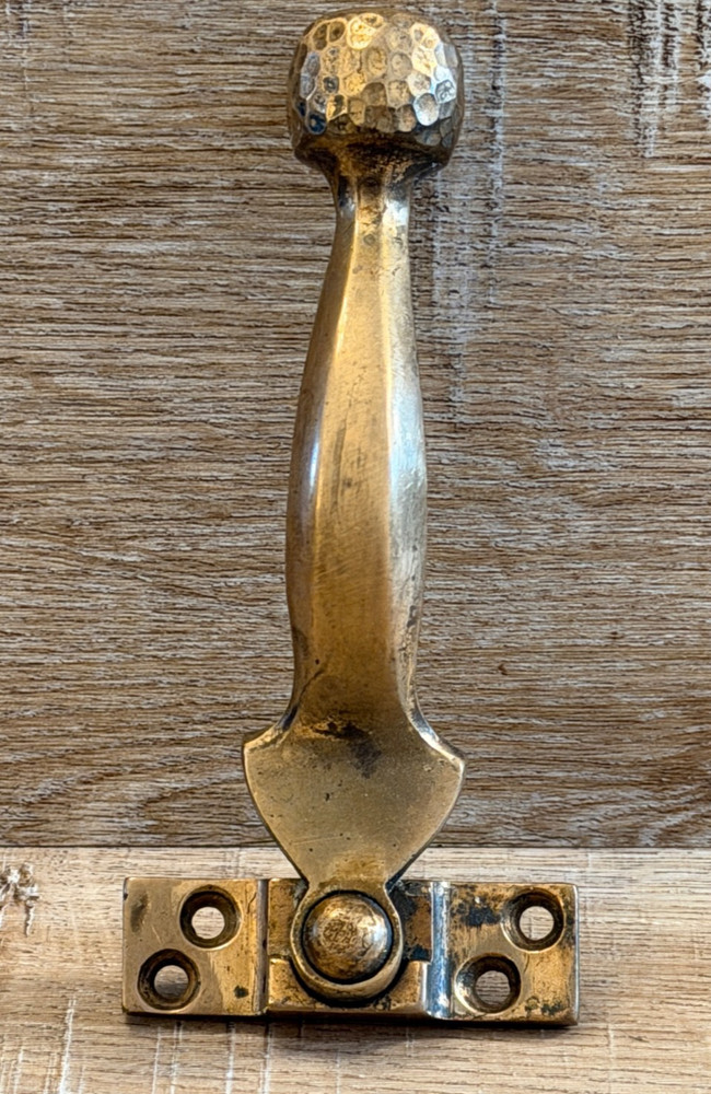 ANTIQUE SOLID BRASS CASEMENT WINDOW HANDLE RECLAIMED
