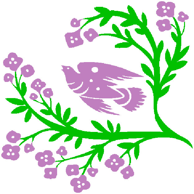 30 Custom Purple Bird Art Personalized Address Labels