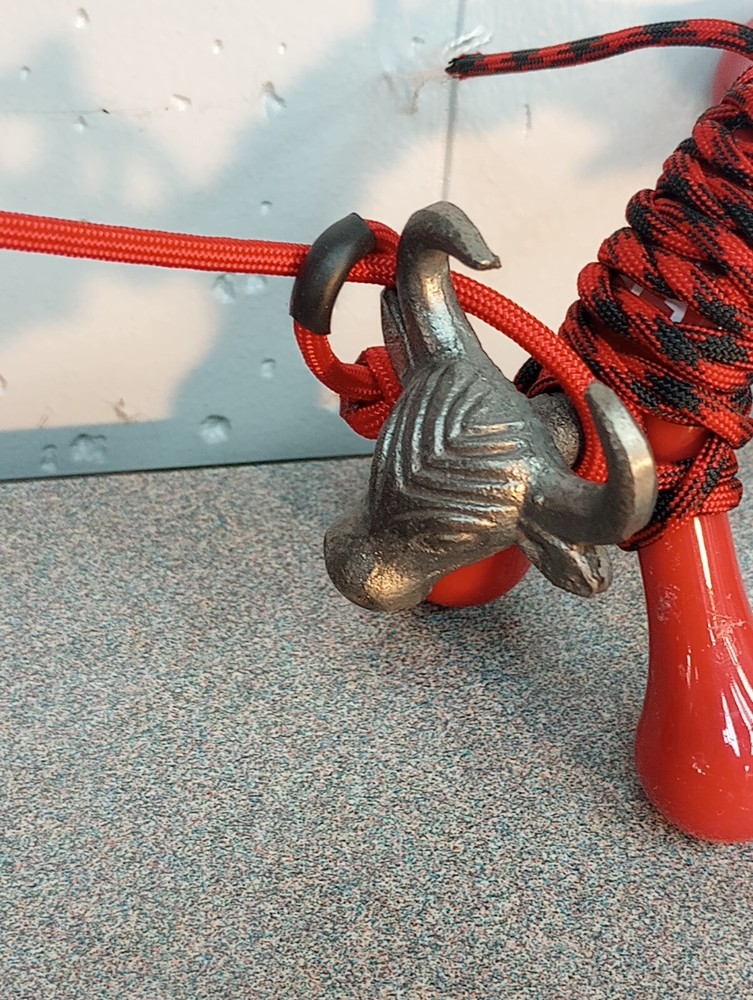 FIERY RED Micro Brahma Bull ROPING DUMMY - Pro Paracord Training Set