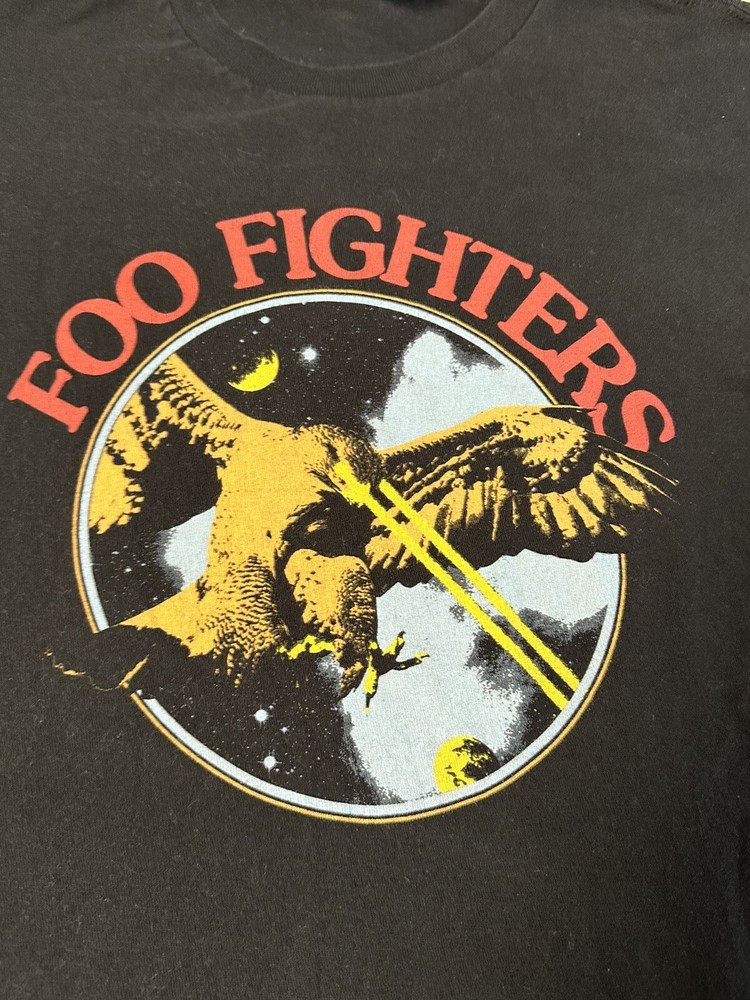 foo fighters t shirt laser eagle Medium Tultex Pre Shrunk Cotton