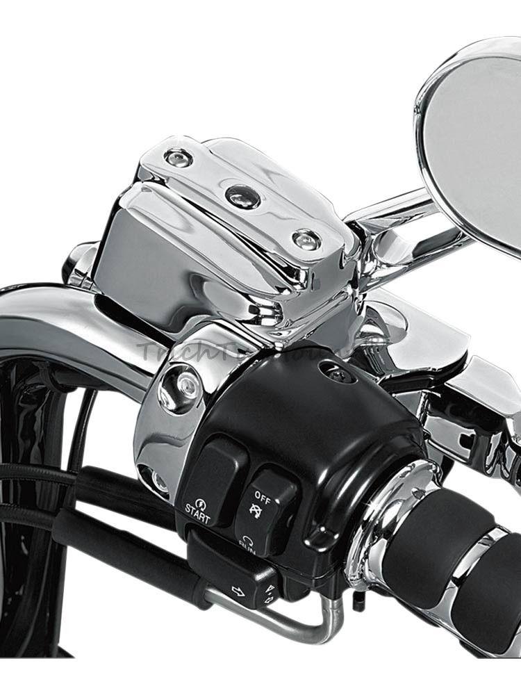 6PCS Hand Control Switch Housing Button Caps For Harley Road King Dyna 1996-2013