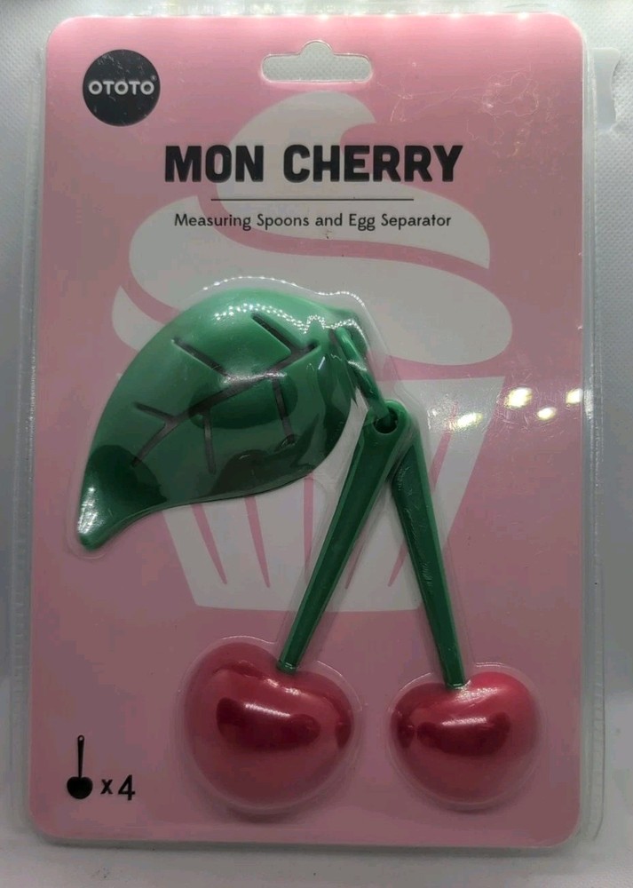 OTOTO Mon Cherry Measuring Spoons and Egg Separator - GREAT GIFT - NWT