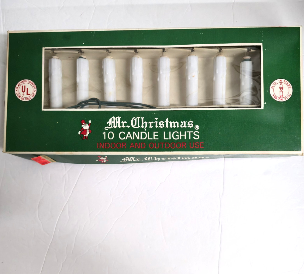 Vtg 2 Boxes Mr Christmas 10 Drip Candle String Lights 20 Lights Total