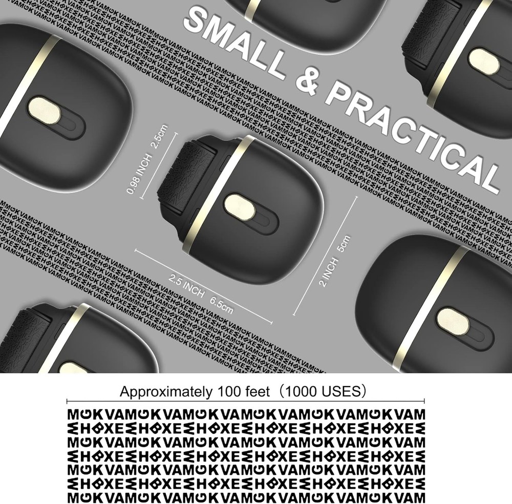 Identity Protection Roller Stamps 2 Pack - Confidential Roller Stamp with 4 Refi
