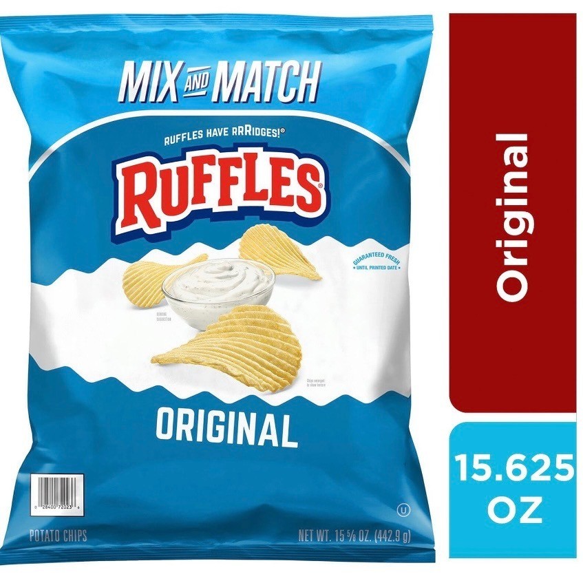 Ruffles Original Potato Chips 13oz Party Size Bag