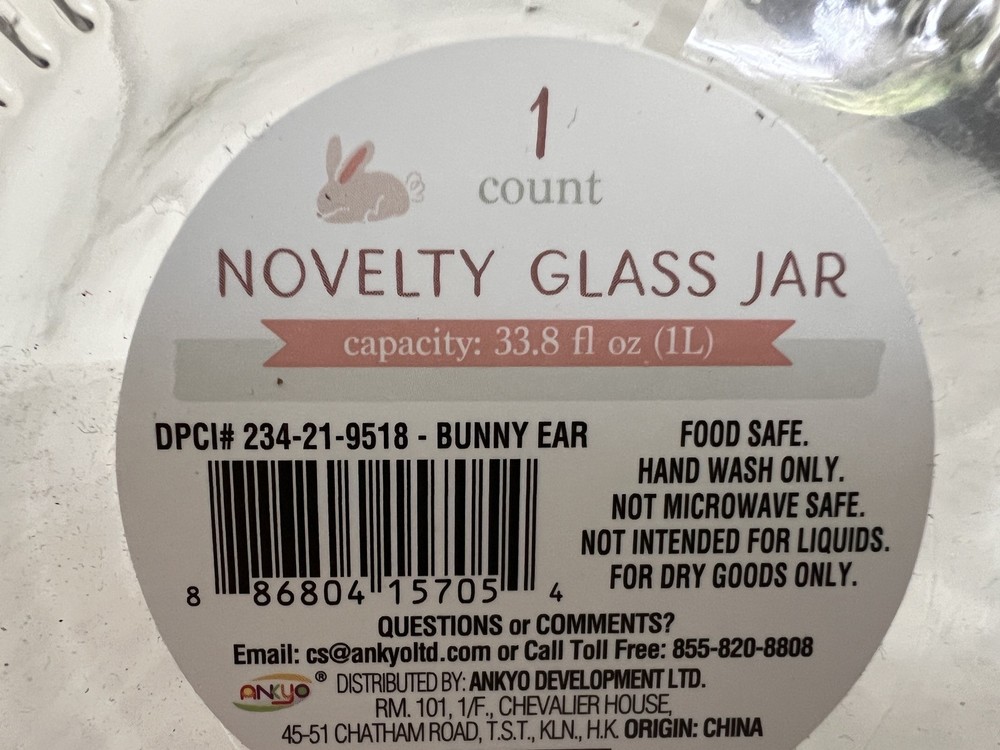 Target Bullseye Playground Bunny Jar Fillable Container Easter Spring 2024