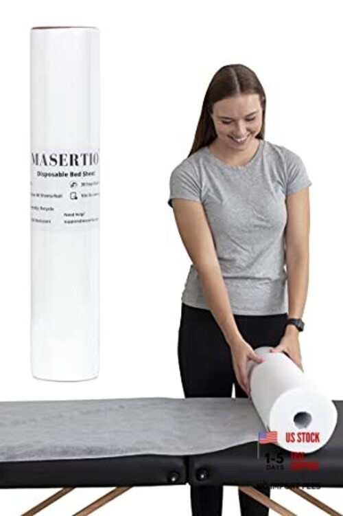 Disposable Massage Table Sheets - 60 Sheets Per Roll - Recyclable 1 Roll