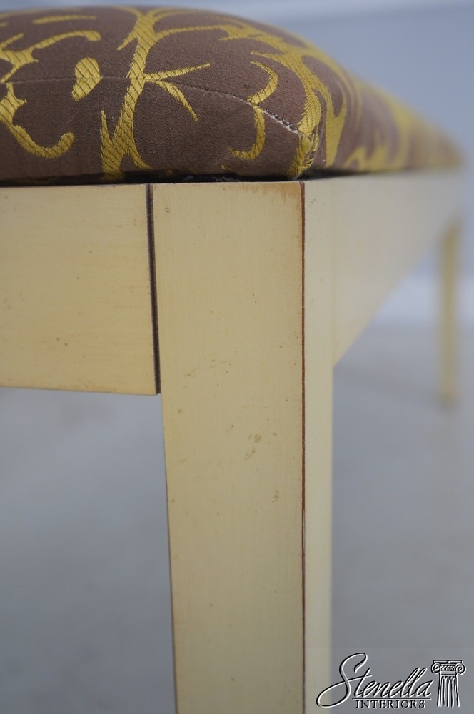 L72017: HENKEL HARRIS Paint Frame Upholstered Window Bench