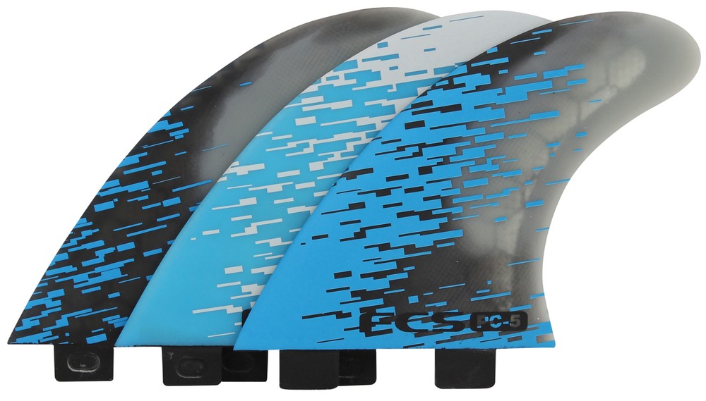 FCS PC-5 Performance Core Surfboard Tri Fin Set - Blue Smoke - New