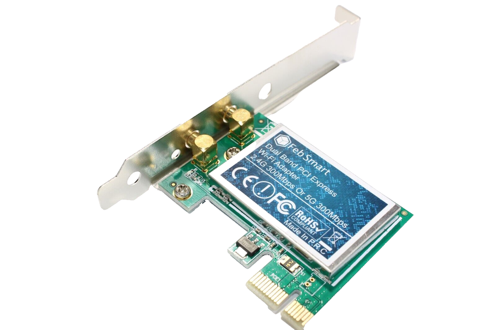FebSmart FS-N600 Basic Edition PCI-E Wireless Card V3 300 Mbps WiFi Adapter Card